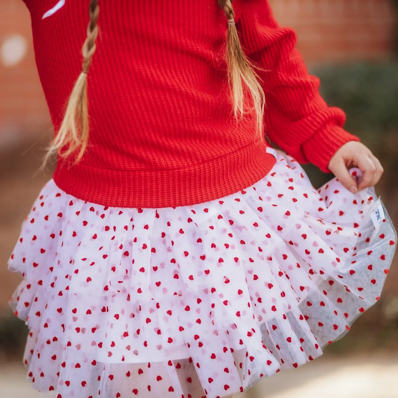 Heart Skort   Ruffle Sweater Set