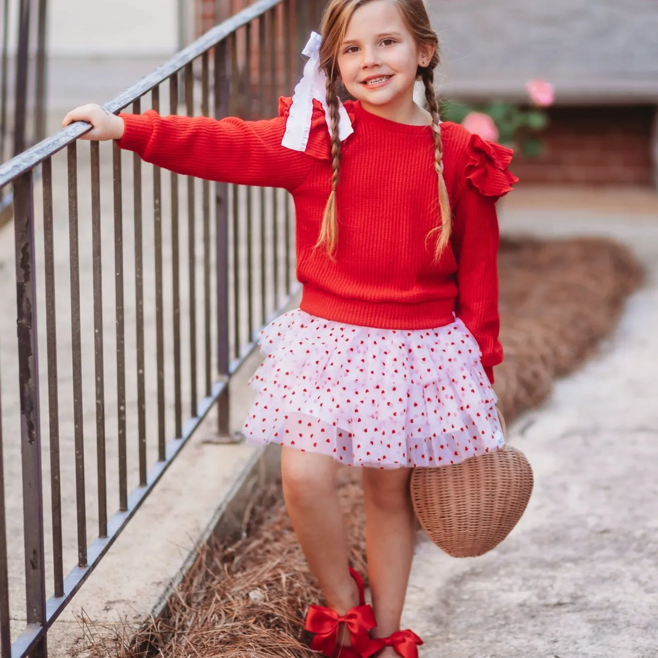 Heart Skort   Ruffle Sweater Set