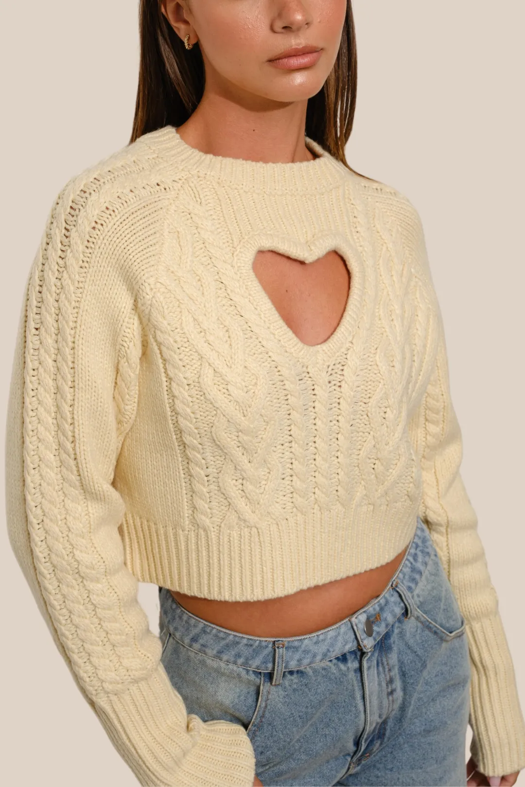 HEARTLESS CROPPED SWEATER