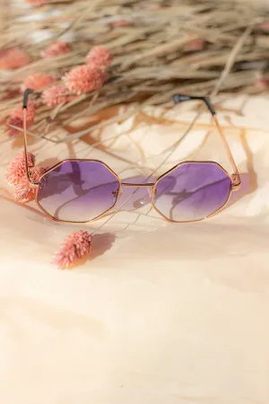 Hexagon Metal Frame Sunglasses