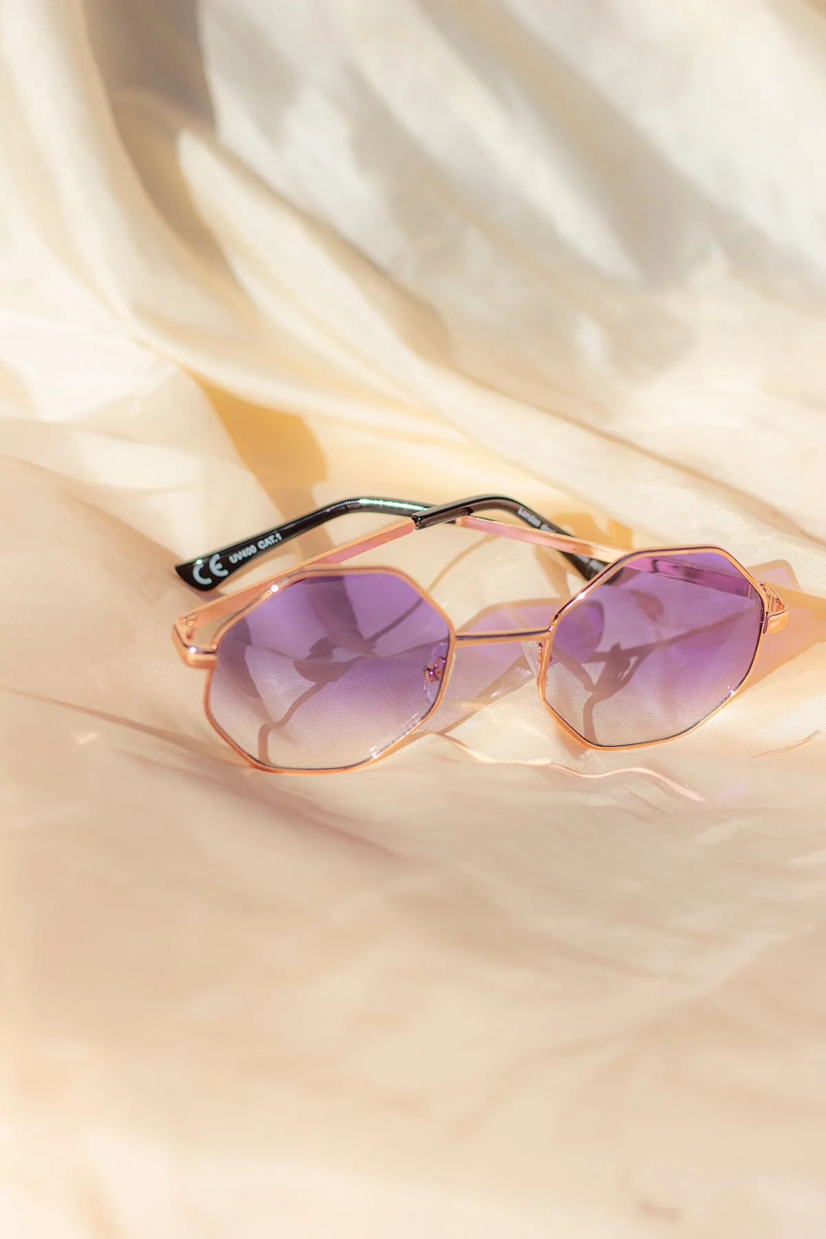 Hexagon Metal Frame Sunglasses