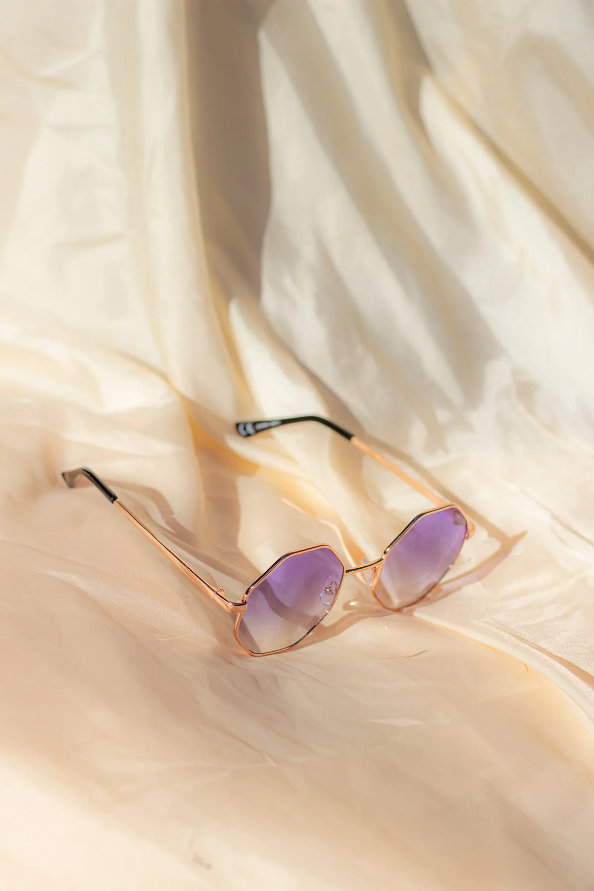 Hexagon Metal Frame Sunglasses