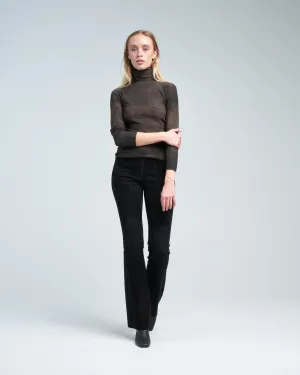 high neck reversible stretch pullover
