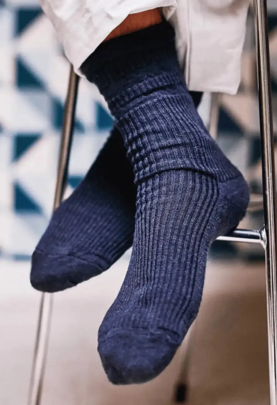 HJ Hall Thermal Softop Wool Socks HJ95 1 Pair - Dark Navy