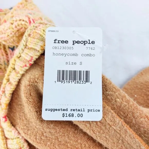Honey Cable Knit Pullover Sweater in Honeycomb Combo Oversized Free People