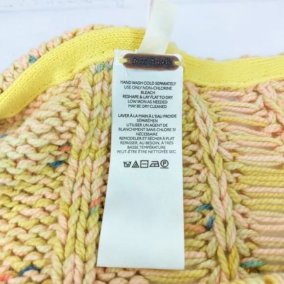 Honey Cable Knit Pullover Sweater in Honeycomb Combo Oversized Free People