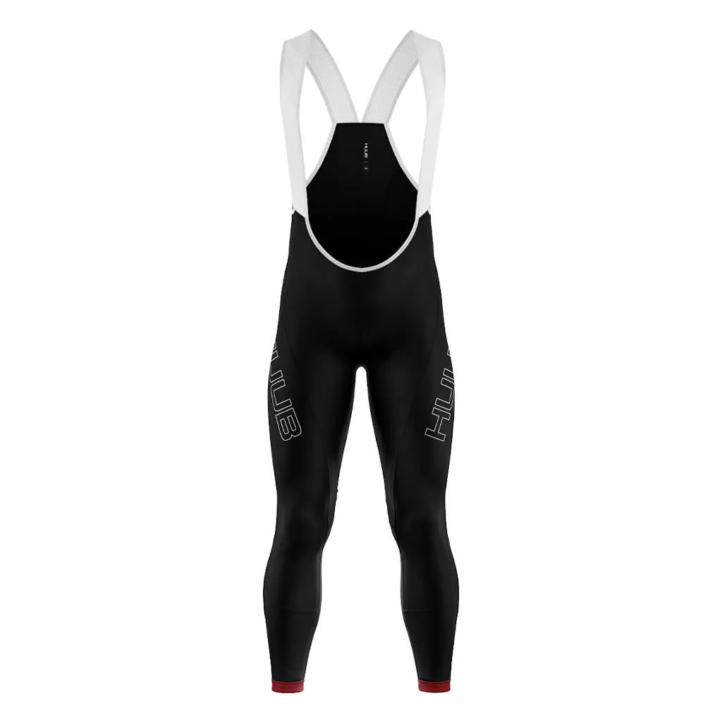 Huub Core 2 Thermal Bib Tights, Rad-Trägerhose, Herren, schwarz/rot