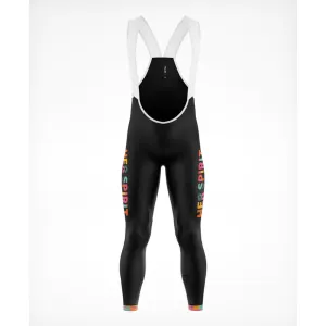 Huub "Her Spirit" Thermal Bib Tights, Rad-Trägerhose, Damen, schwarz/bunt