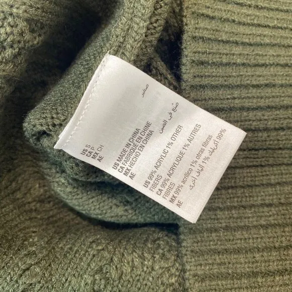 INC International Concepts Cable-Knit Sweater Dress Rosemary Size Small