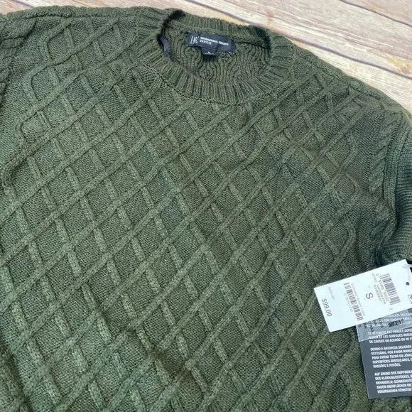 INC International Concepts Cable-Knit Sweater Dress Rosemary Size Small