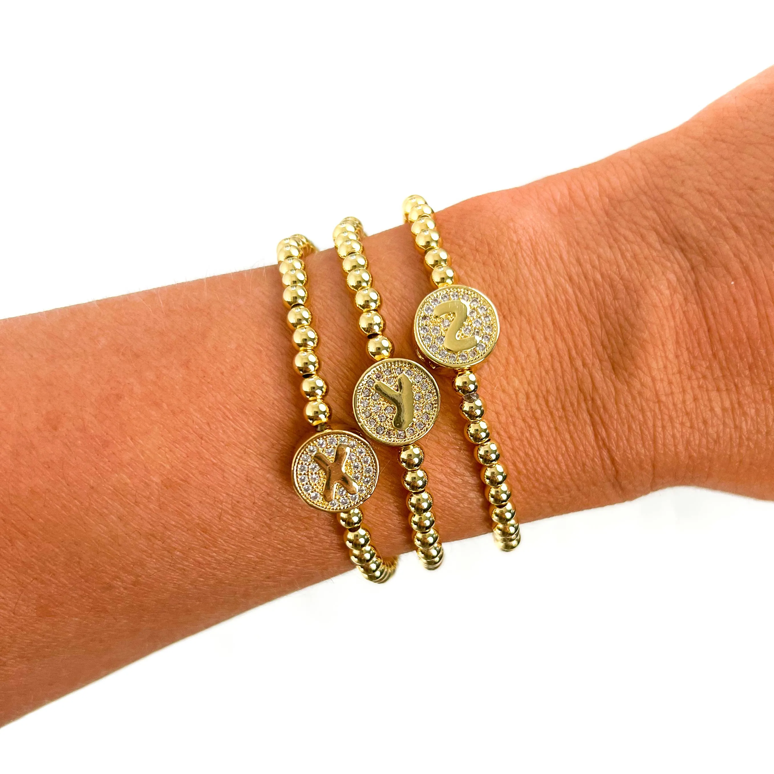 Initial Simulated Diamond Bracelet: G