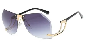 Irregular Frame less Sunglasses