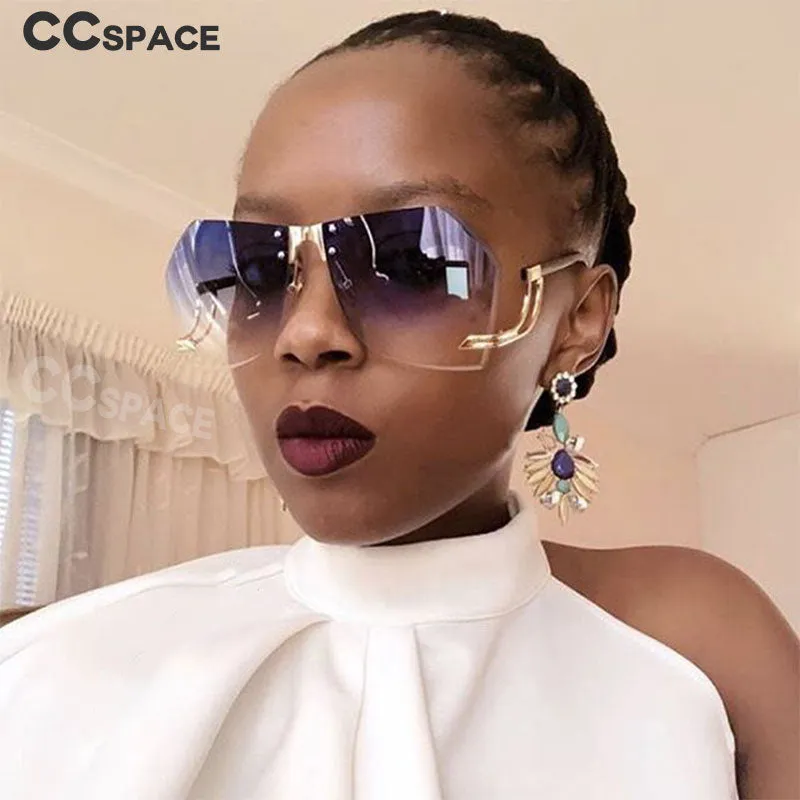 Irregular Frame less Sunglasses