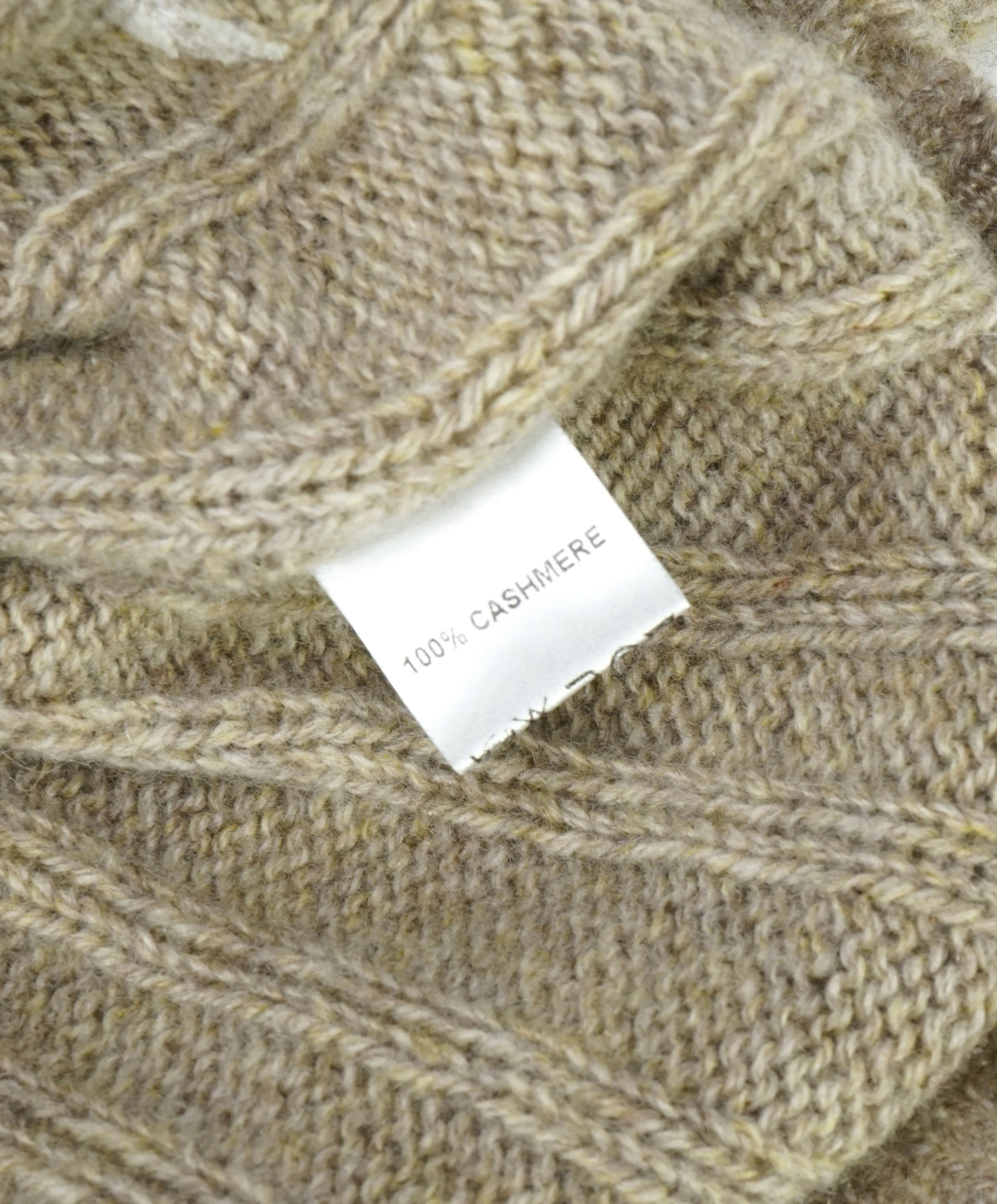 ISAIA - PURE CASHMERE Cable Knit Turtleneck Sweater - XL