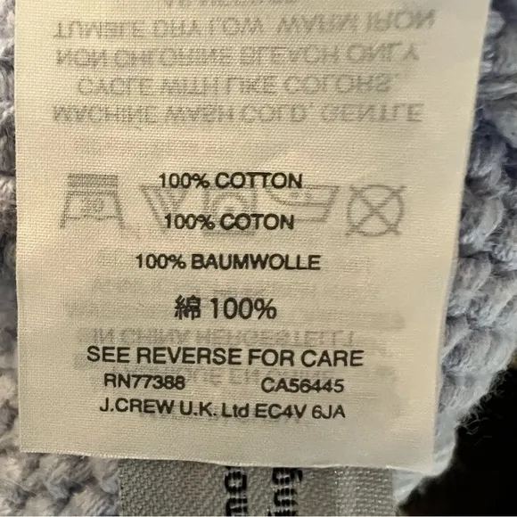 J. Crew Black Label Lilac Cable Knit Crewneck Sweater Size L