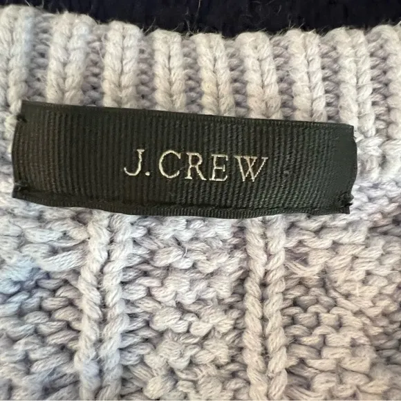 J. Crew Black Label Lilac Cable Knit Crewneck Sweater Size L
