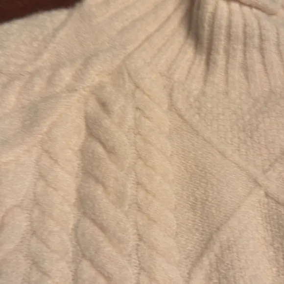 J Crew Cable-knit Rollneck sweater in Supersoft yarn heather ivory Size XXS NWT