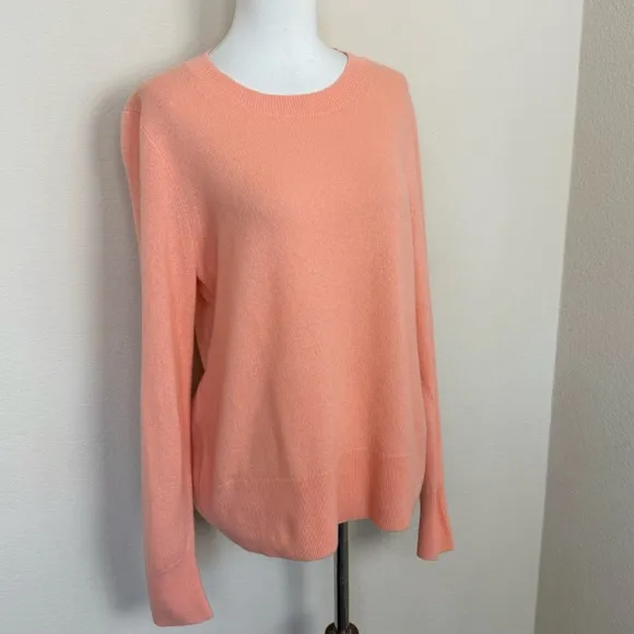 J. Crew Cashmere Classic-Fit Crewneck Sweater in Pale Guava
