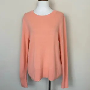 J. Crew Cashmere Classic-Fit Crewneck Sweater in Pale Guava