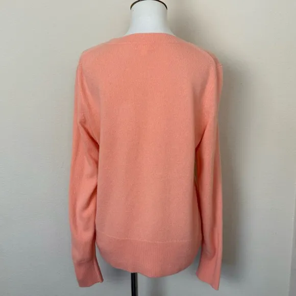 J. Crew Cashmere Classic-Fit Crewneck Sweater in Pale Guava
