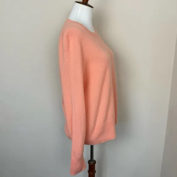 J. Crew Cashmere Classic-Fit Crewneck Sweater in Pale Guava