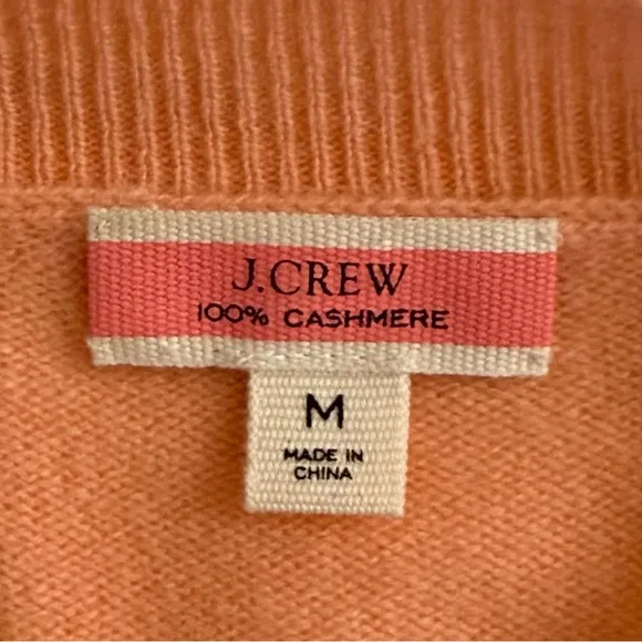 J. Crew Cashmere Classic-Fit Crewneck Sweater in Pale Guava