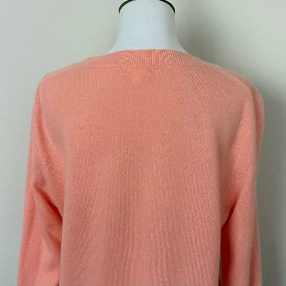J. Crew Cashmere Classic-Fit Crewneck Sweater in Pale Guava