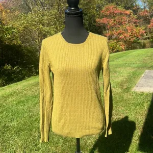 J. Crew Lime Green wool  Cashmere blended Cable women Sweater size medium