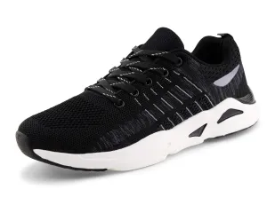 JABASIC Women Breathable Knit Running Sneakers Casual Tennis Shoes Lightweight Sport Shoes (6,Black)