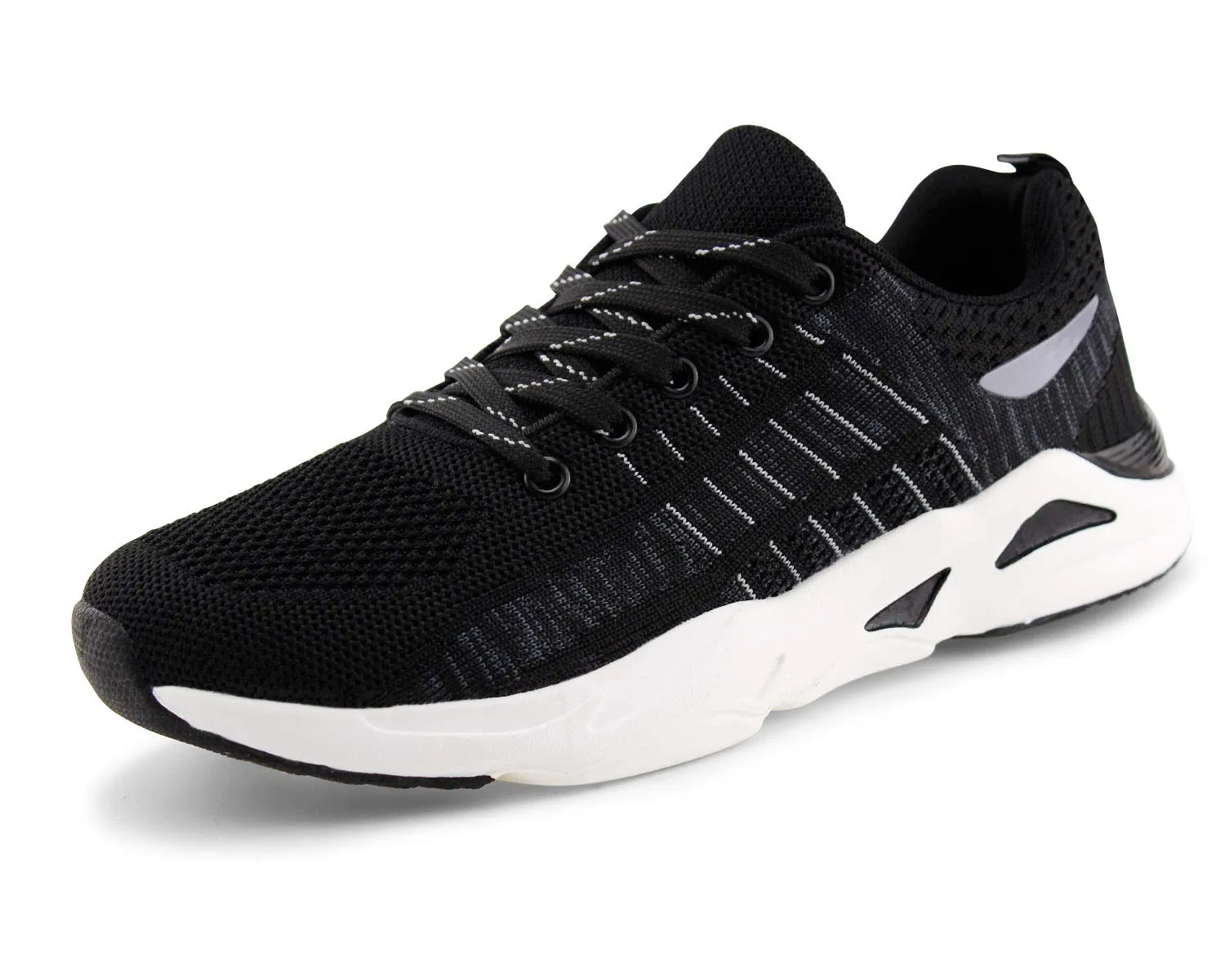 JABASIC Women Breathable Knit Running Sneakers Casual Tennis Shoes Lightweight Sport Shoes (6,Black)