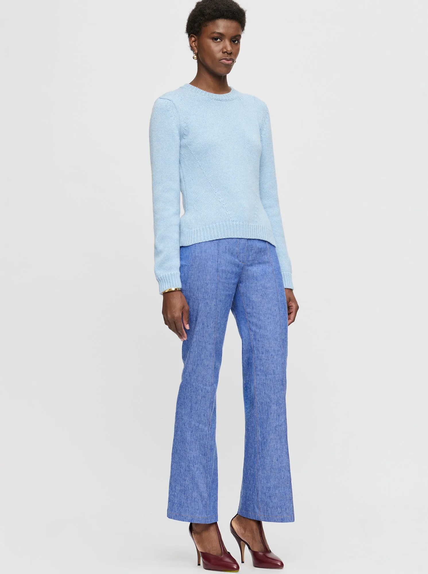 JEANNE Cashmere knit Cloud Blue