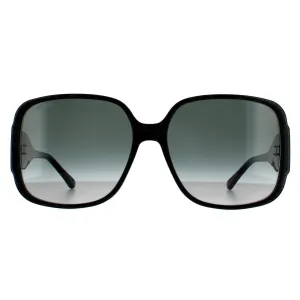 Jimmy Choo Sunglasses TARA/S DXF 9O Black Glitter Dark Grey Gradient