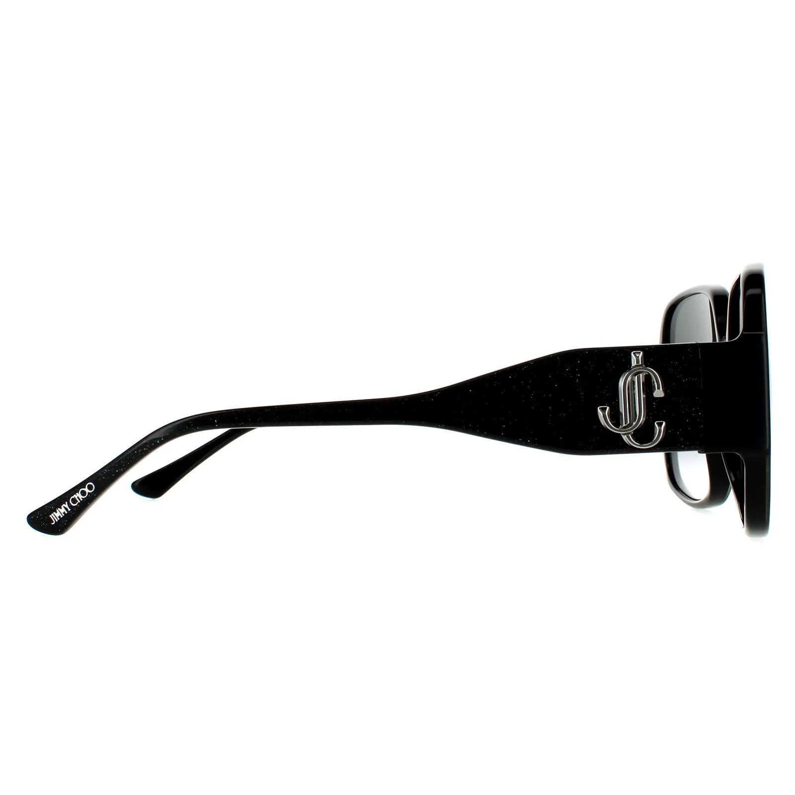 Jimmy Choo Sunglasses TARA/S DXF 9O Black Glitter Dark Grey Gradient
