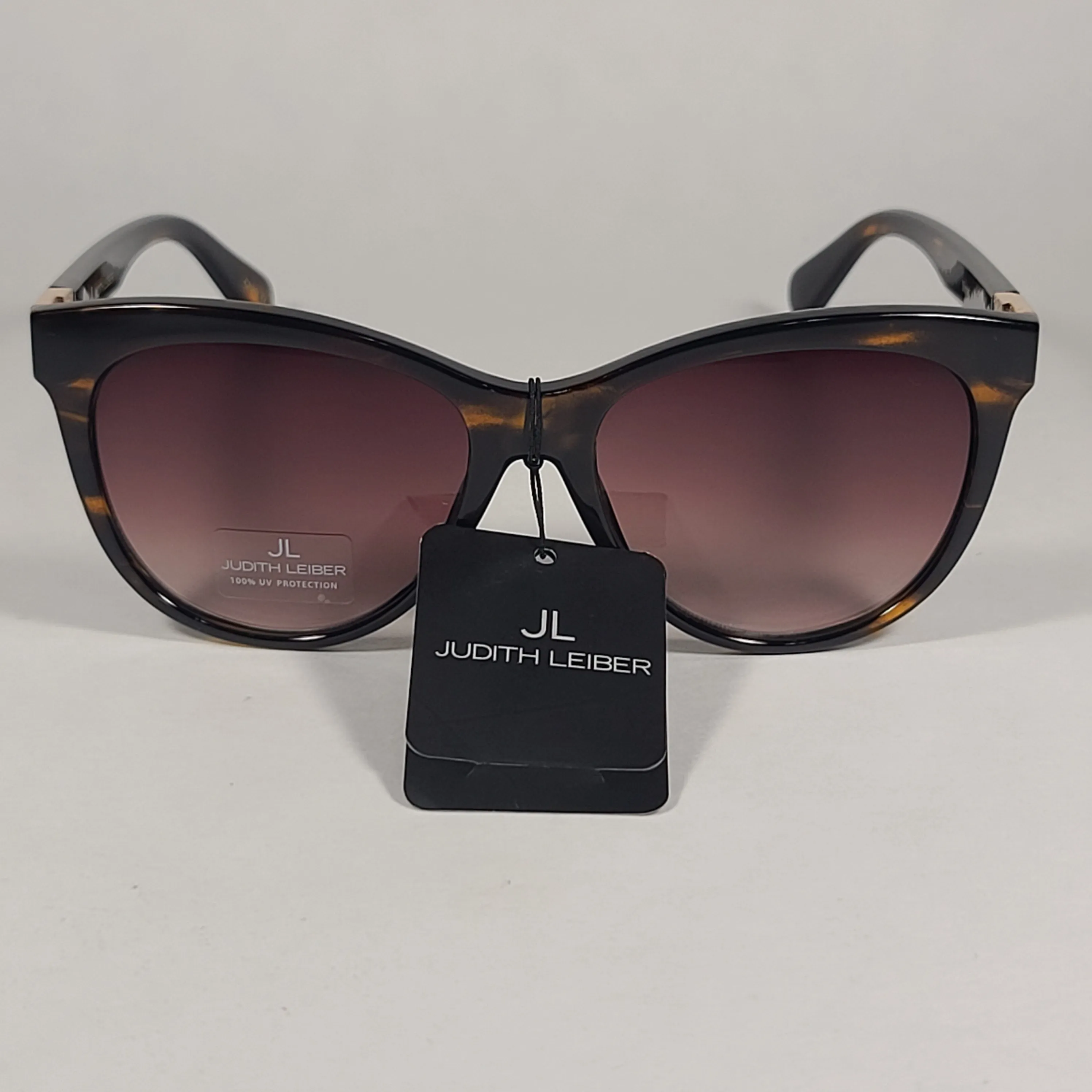 JL By Judith Leiber Slipper Sunglasses Brown Tortoise Gradient Lens