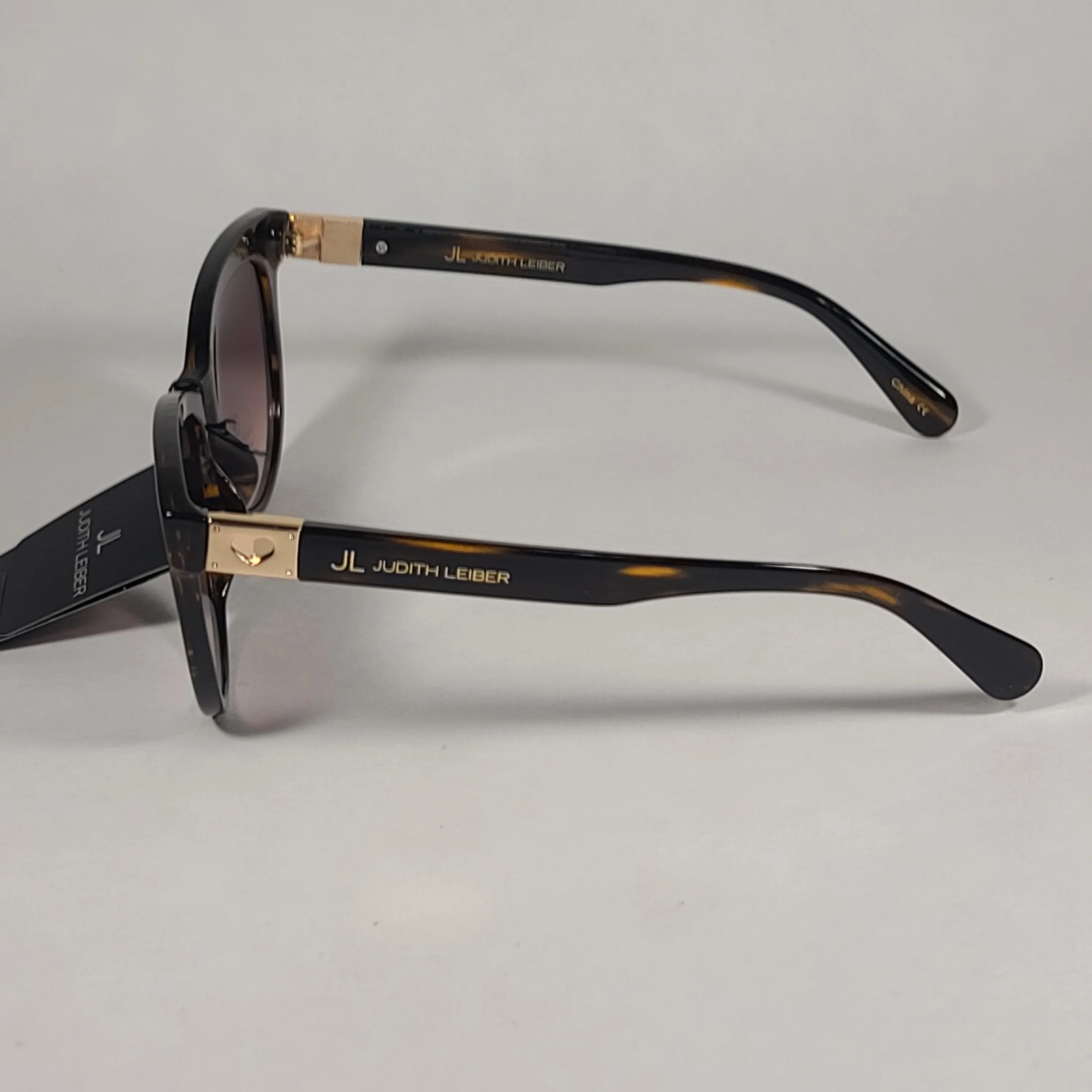 JL By Judith Leiber Slipper Sunglasses Brown Tortoise Gradient Lens
