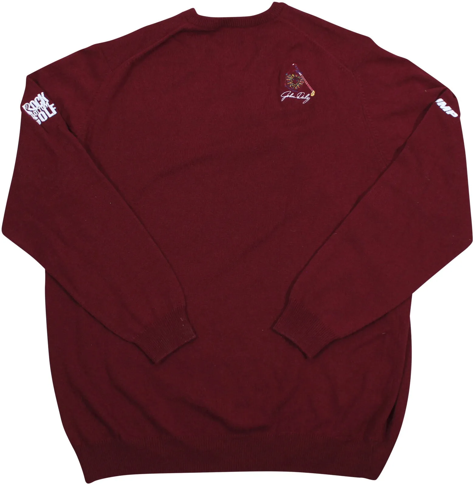John Daly Signed Match Worn Johnstons of Elgin Cashmere Sweater BAS #BH00317