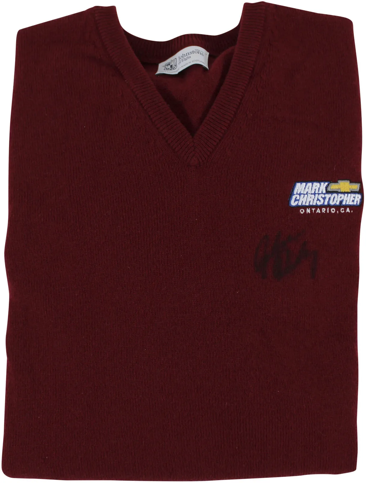 John Daly Signed Match Worn Johnstons of Elgin Cashmere Sweater BAS #BH00317