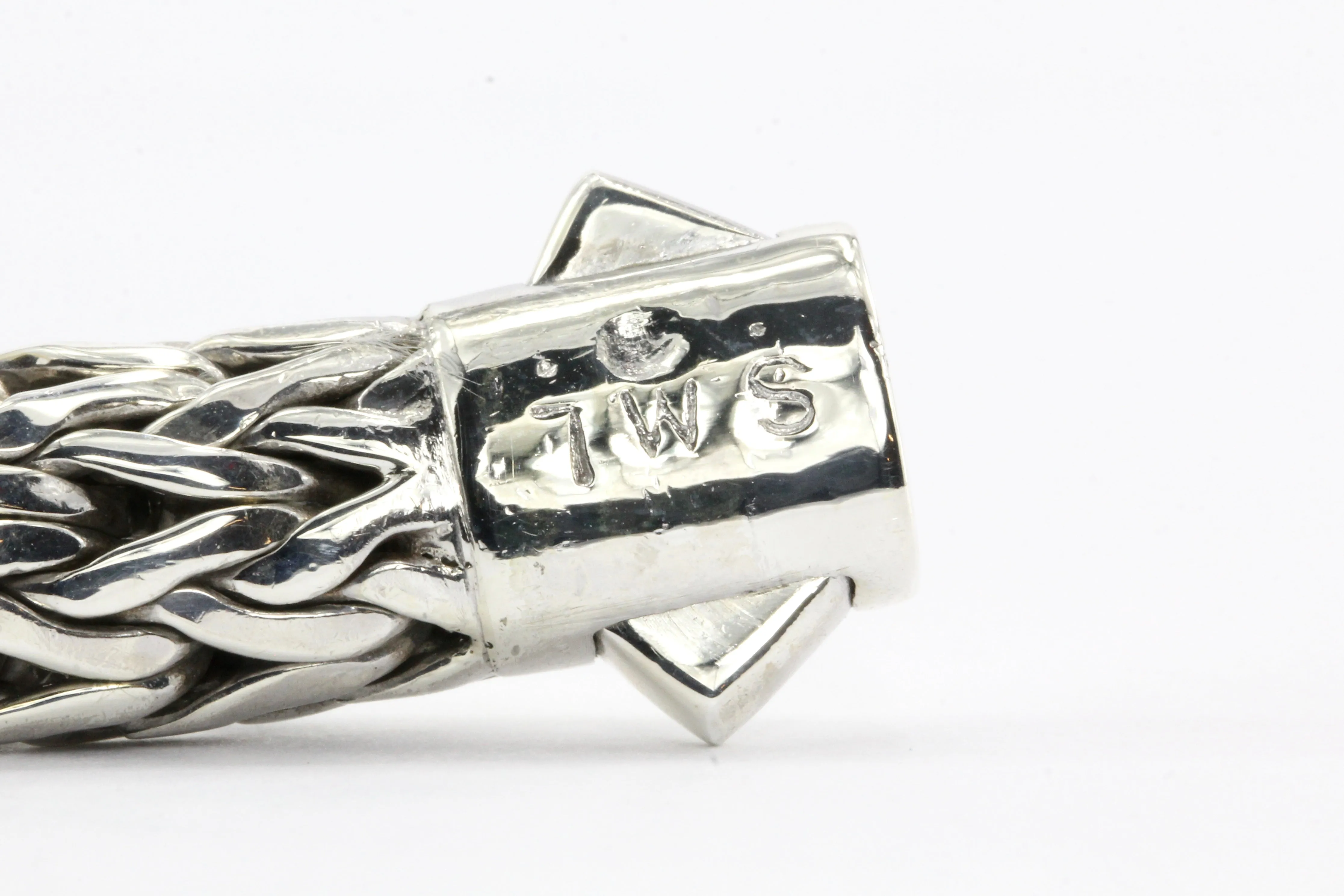John Hardy Sterling Silver Diamond Large Classic Chain Bracelet