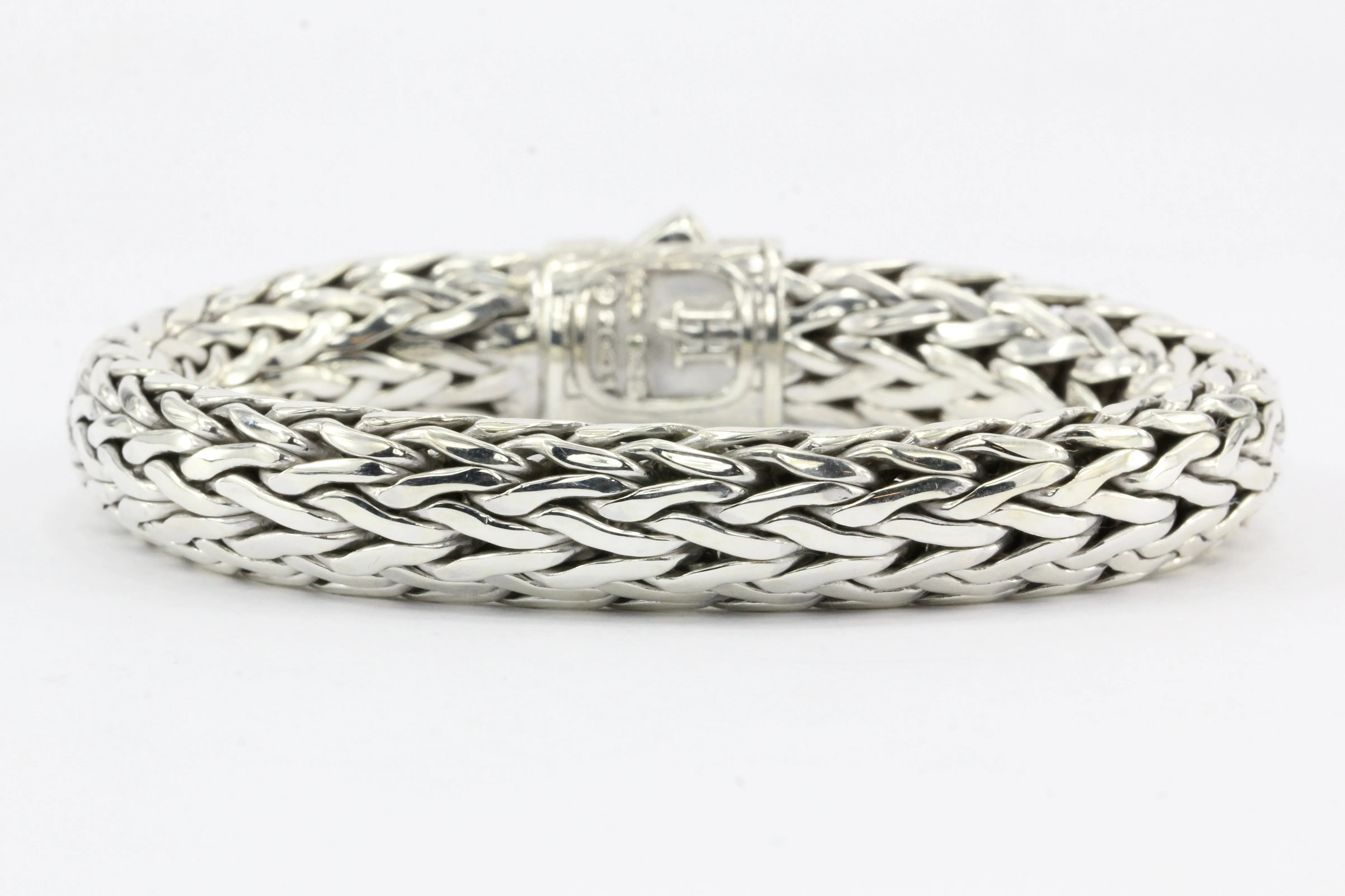 John Hardy Sterling Silver Diamond Large Classic Chain Bracelet