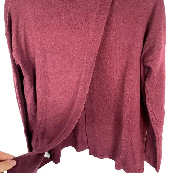 Joie Scoop Neck Sweater | Wool Cashmere Blend | Burgundy Red | Size Small