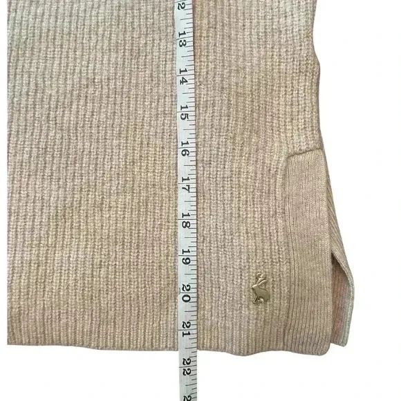 Joules Knitwear Wool Cashmere Knitted Poncho Sweater in Oatmeal Size 8