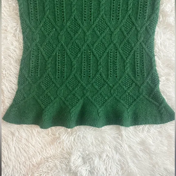 Juicy Couture Vintage Cashmere Wool Y2K Green Textured Sweater Set