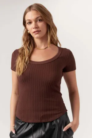 Julie Scoop Rib Tee