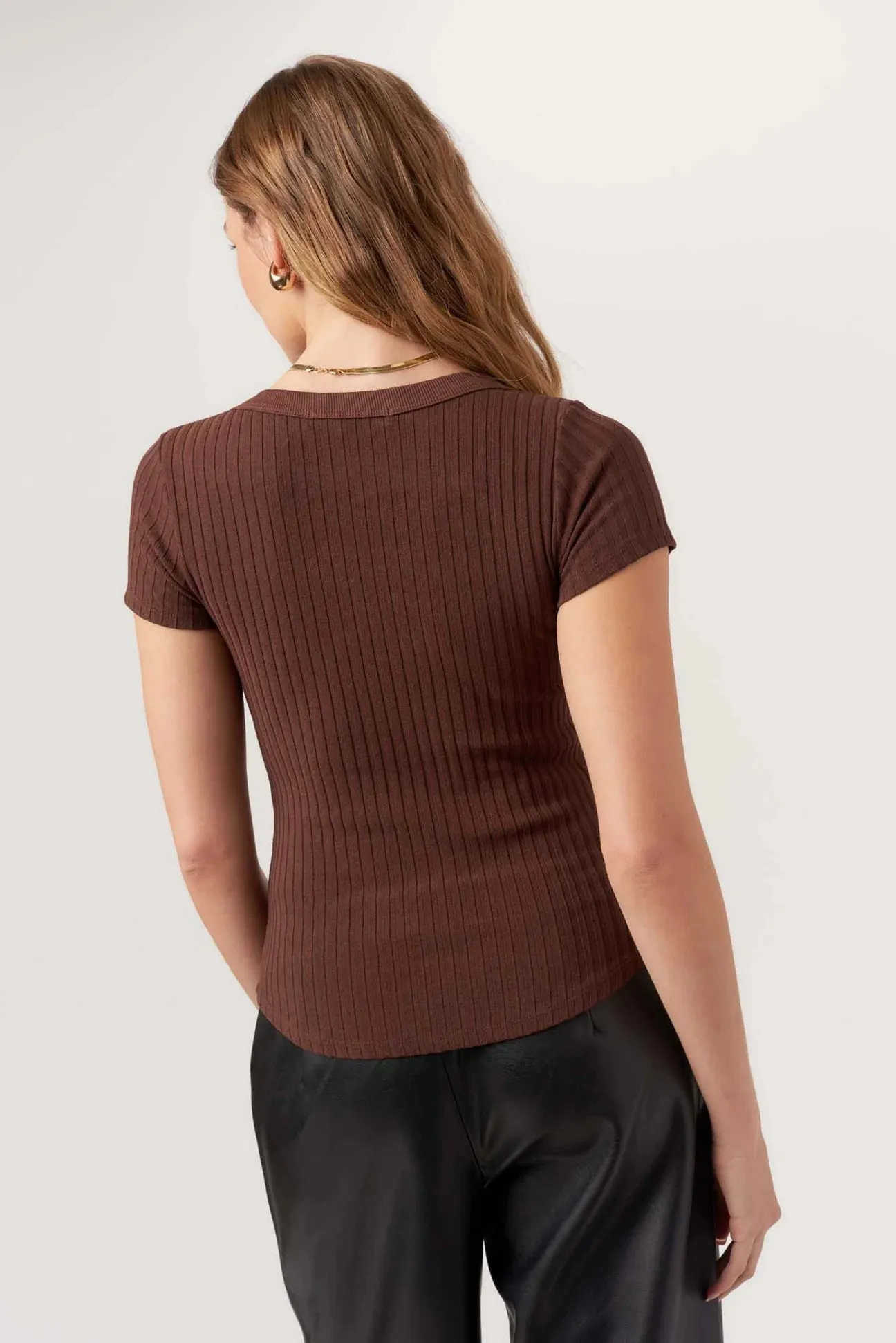 Julie Scoop Rib Tee