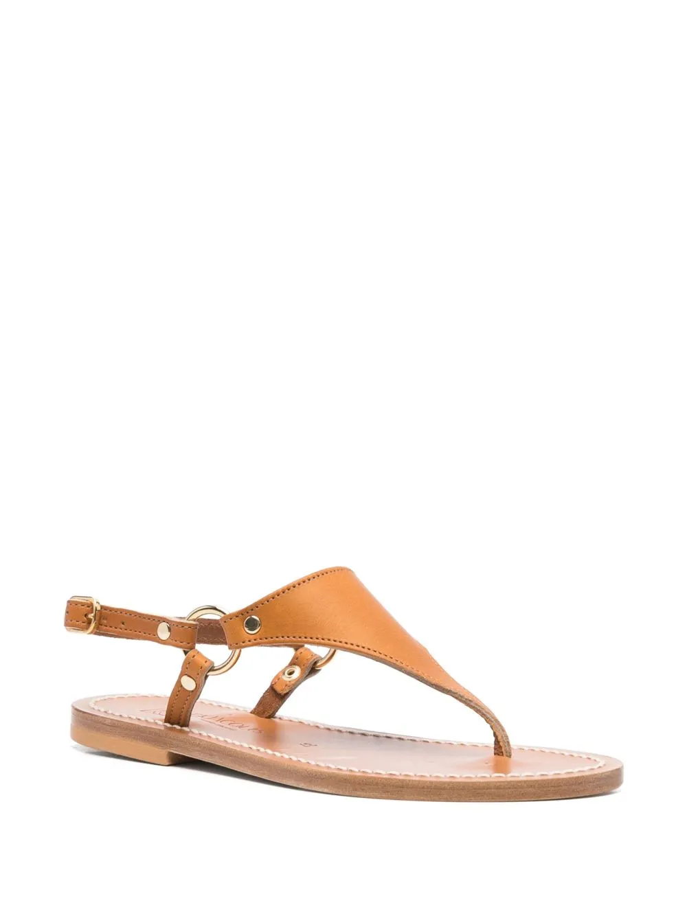 K. Jacques St Tropez Leather Sandals - Brown