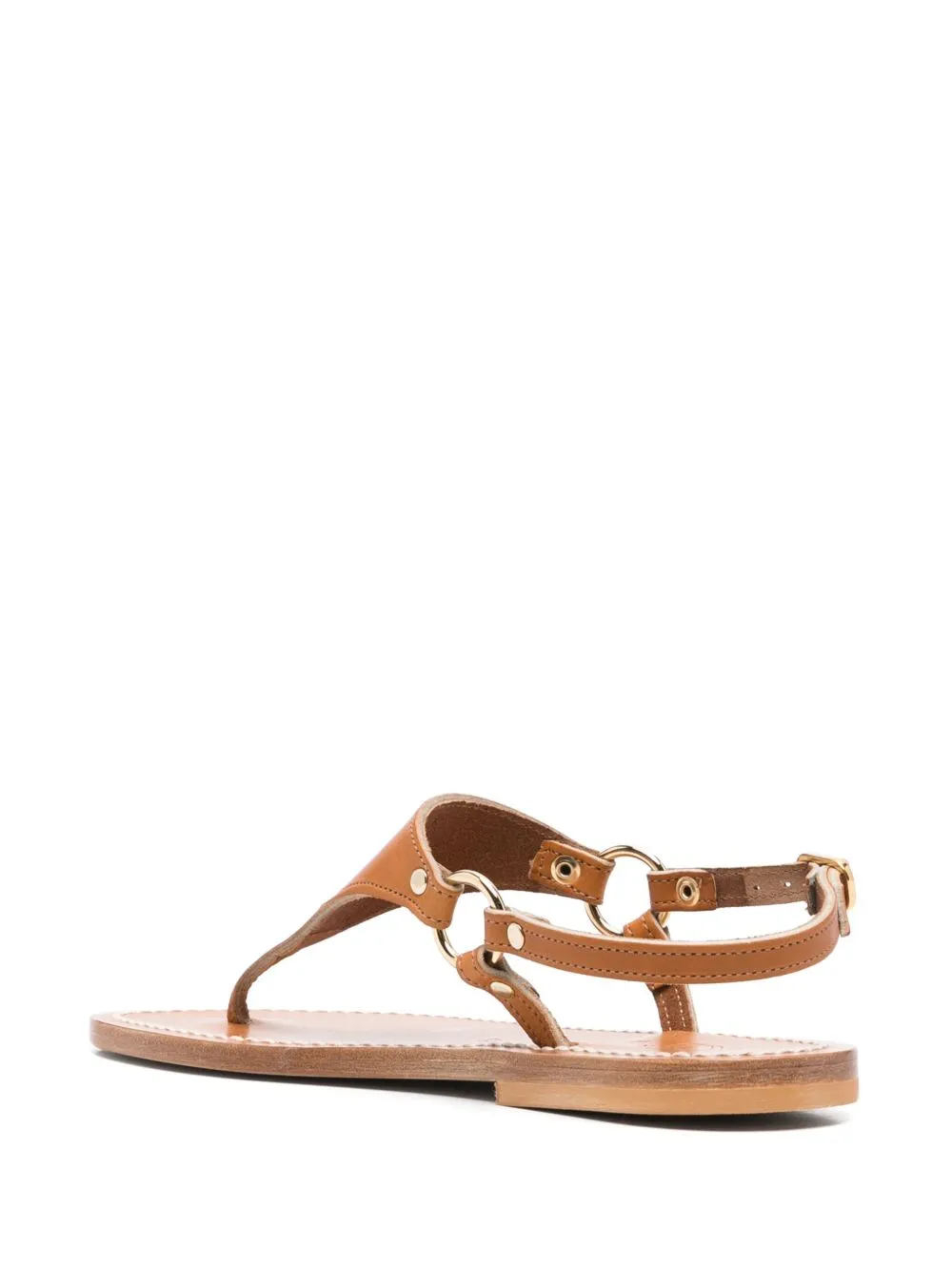 K. Jacques St Tropez Leather Sandals - Brown