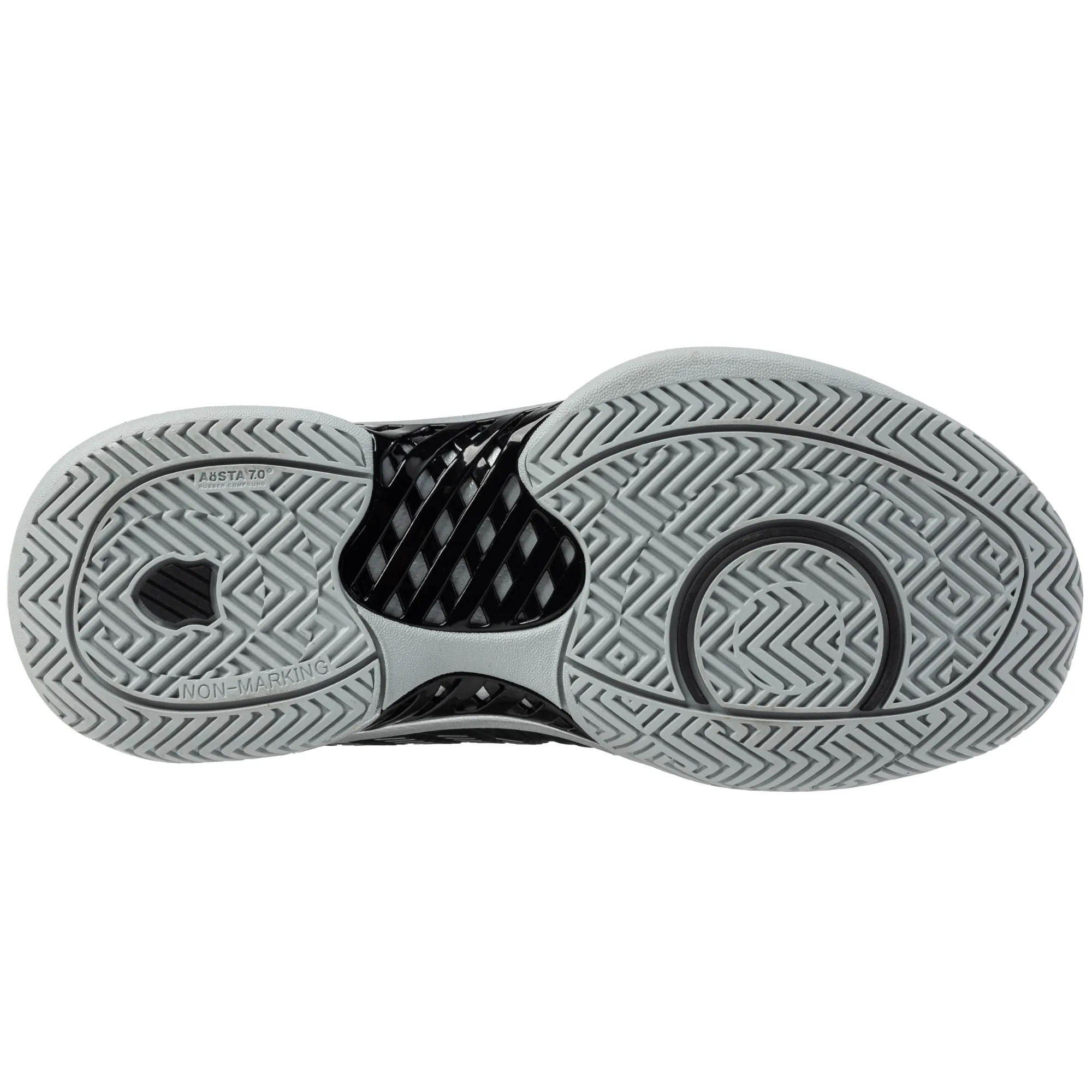 K-Swiss/Master Athletics Women's Hypercourt Express 2 Tennis Shoe (Black/Silver)