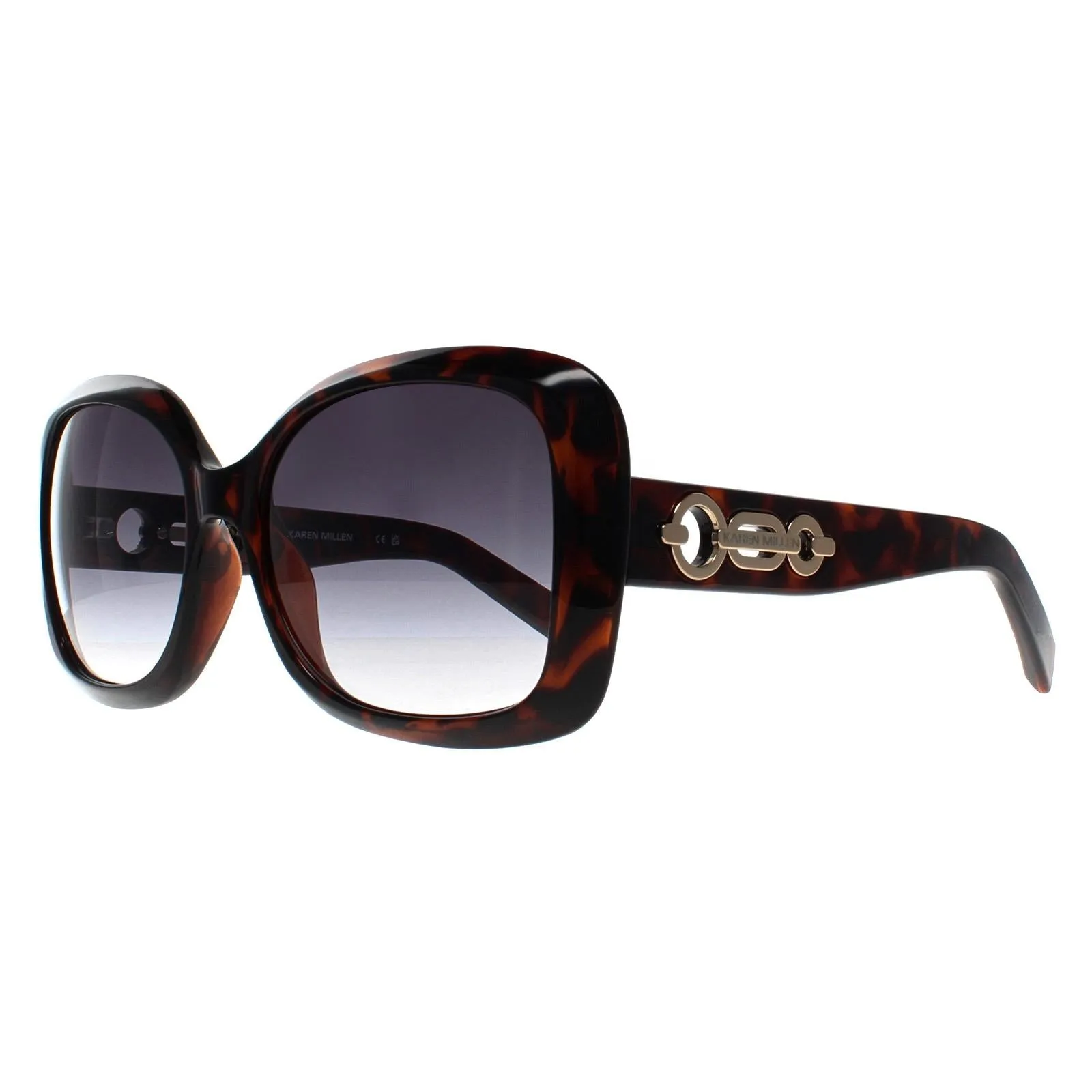 Karen Millen Sunglasses KM5053 103 Dark Tortoise Gradient Dark Grey