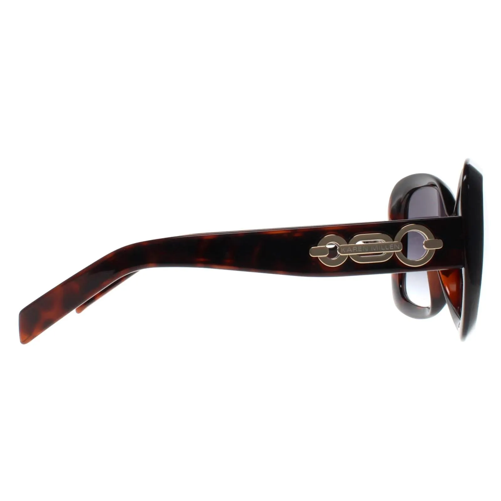 Karen Millen Sunglasses KM5053 103 Dark Tortoise Gradient Dark Grey