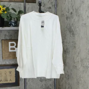 Karen Scott Plus Size All Cotton Mock Neck Cable Knit Sweater
